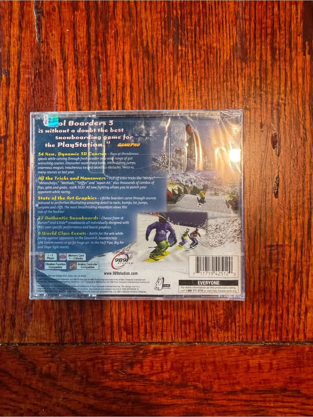 PlayStation 1 video game 'Cool Boarders 3' by 989 Studios SEALED